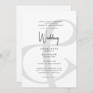 & Nous vous Invitation Mariage moderne