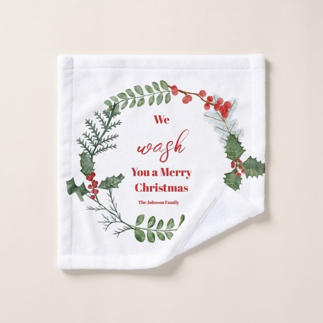 Nous vous lavons un Joyeux Noël (Gant de toilette)
