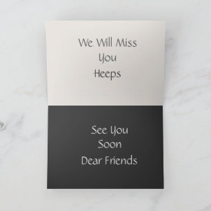 Nous Vous Manquerons > Cartes D'Adieu