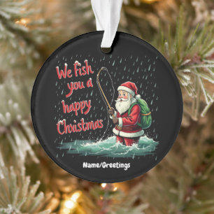 Nous vous pêchons un joyeux Noël festif amusant 