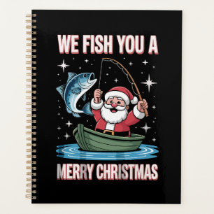 Nous vous pêchons un joyeux Noël pêcheur Santa