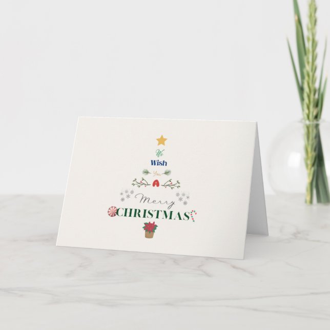 "Nous vous souhaitons un joyeux Noël" Carte de voe (Devant)
