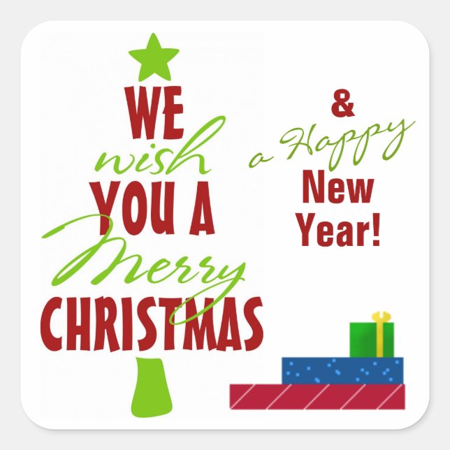 Nous vous souhaitons un joyeux Stickers de Noël (Devant)