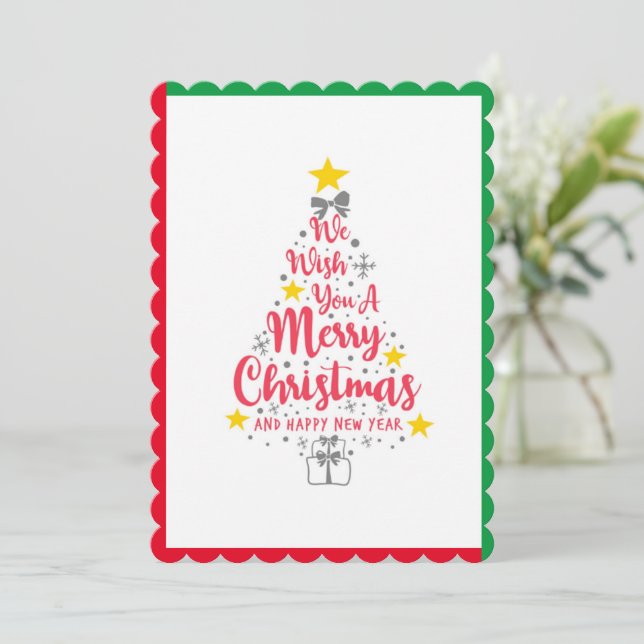 Nous vous souhaitons une joyeuse carte de Noël (Debout devant)