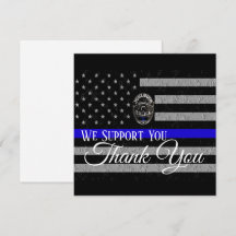 NOUS VOUS SOUTENONS MERCI CARTE DE POLICE