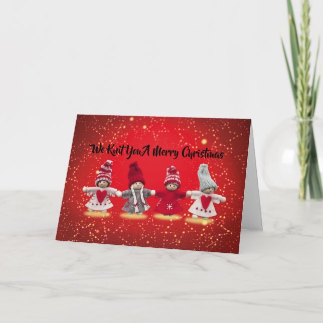 Nous vous tricotons une carte de Joyeux Noël (Devant)