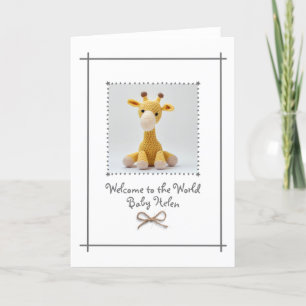 Nouveau Baby Crochet Giraffe Carte de voeux person