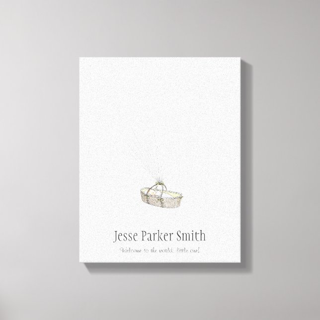 Nouveau Bébé Empreintes digitales Livre d'or - Jau (Recto)