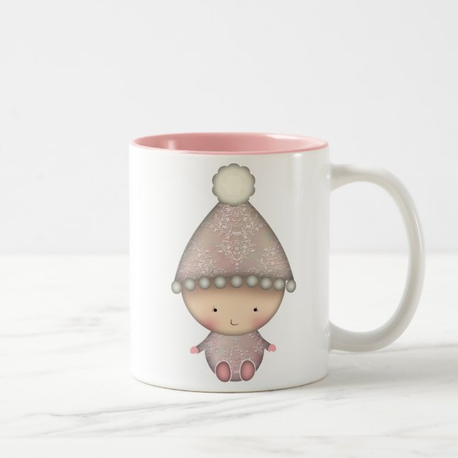 Nouveau bébé fille Baby shower Mug (Droit)
