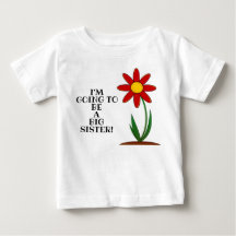 Nouveau Bébé Grand Soeur Flower Toddler Tshirt