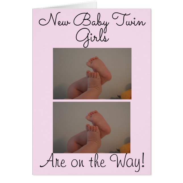 Nouveau bébé Twin Girls sur le chemin Carte photo (Devant)
