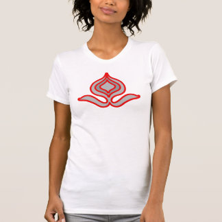 nouveau Blumenrot und -GRAU T-Shirt