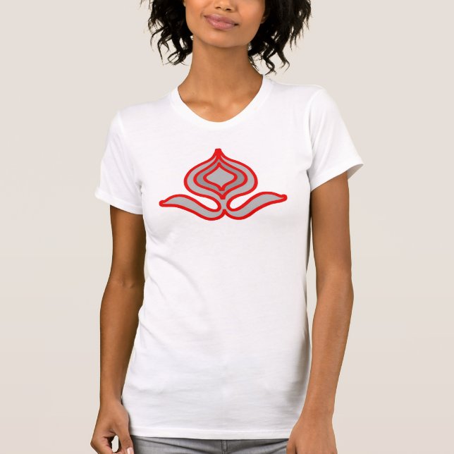 nouveau Blumenrot und -GRAU T-Shirt (Vorderseite)