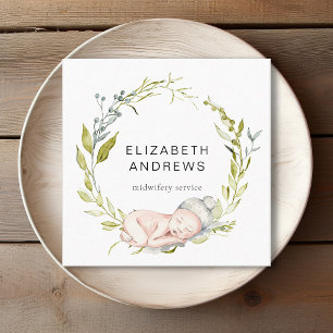 Nouveau Born-Eucalyptus-Wreath, carte de visite mo