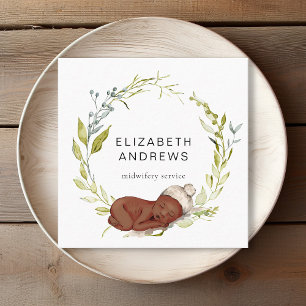 Nouveau Born-Eucalyptus-Wreath, carte de visite mo