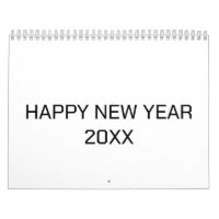 Nouveau calendrier de logo texte personnalisé