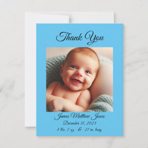 Nouveau Carte de remerciements bébé garçon/Faire-p