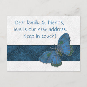 Nouveau Cartes d'adresses invités Papillon Brocade