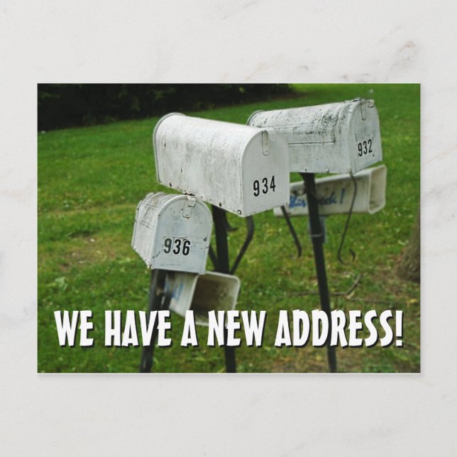 Nouveau changement d'adresse Carte postale (Devant)