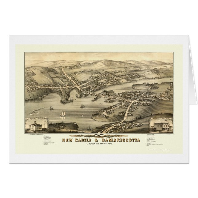 Nouveau château et Damariscotta, JE carte (Devant horizontal)