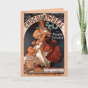 Nouveau Chocolate Geburtstagskarte Karte