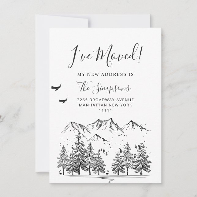 Nouveau cou de la carte de Faire-part mobile Woods (Devant)