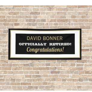 Nouveau design! Bannière de retraite heureuse
