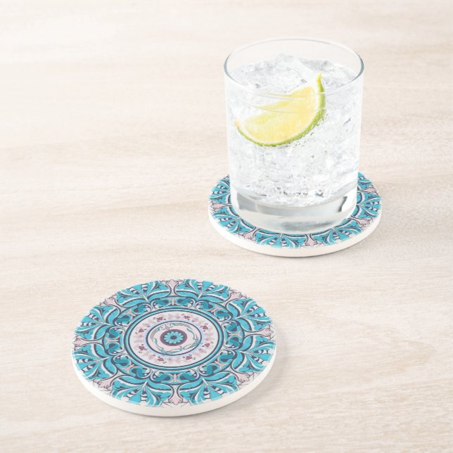 Nouveau Dessous de verre Floral Mandala (Côté)