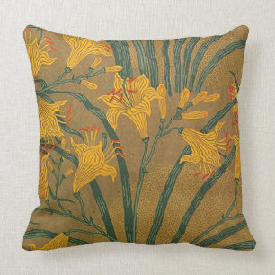 Nouveau die Kunst des Kranes Lilien Kissen