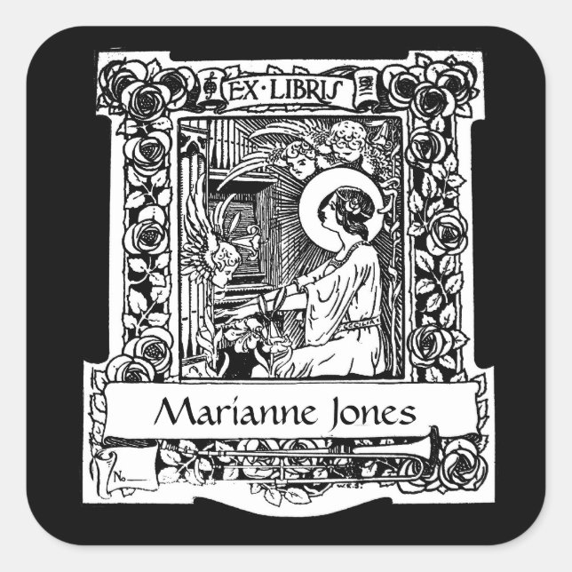 Nouveau Ex-Libris Bookplate Stickers (Vorderseite)