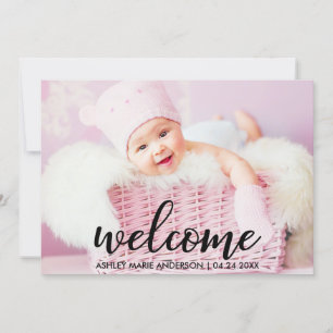 Nouveau faire-part bienvenu moderne de bébé