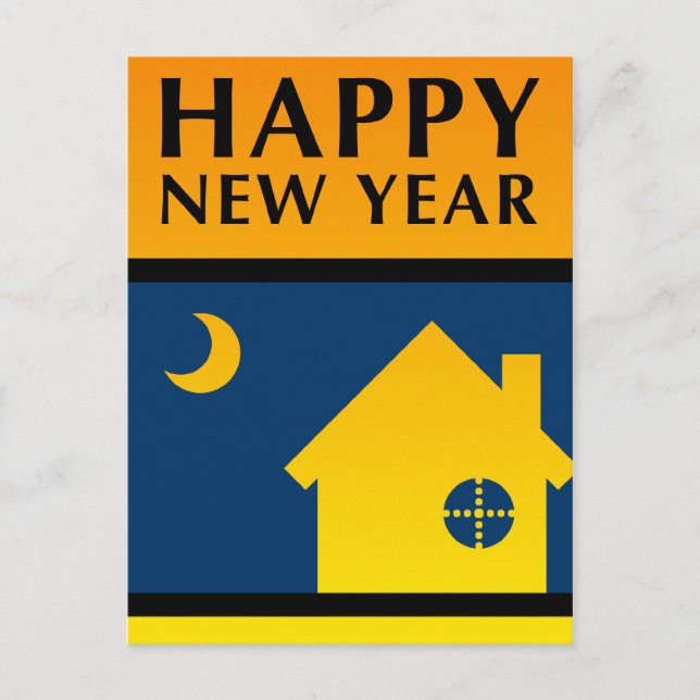 nouveau faire-part d'adresse de bonne année (Devant)