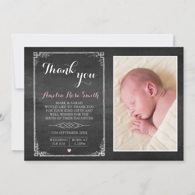 Nouveau faire-part de bébé/carte de remerciements (Devant)
