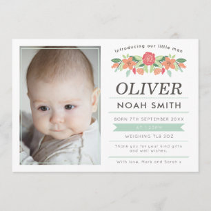 Nouveau faire-part de bébé/carte de remerciements
