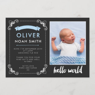 Nouveau faire-part de bébé/carte de remerciements
