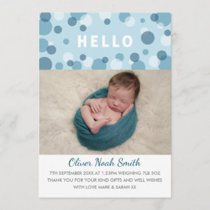 Nouveau faire-part de bébé/carte de remerciements