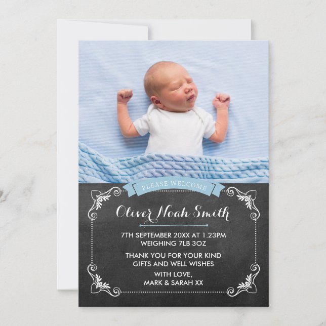 Nouveau faire-part de bébé/carte de remerciements (Devant)
