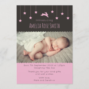 Nouveau faire-part de bébé/carte de remerciements