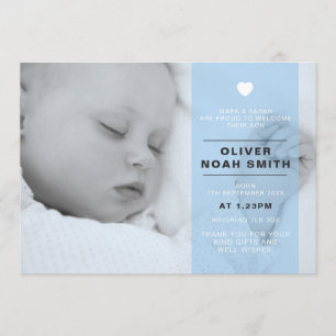 Nouveau faire-part de bébé/carte de remerciements