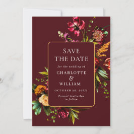 Nouveau Garden Blume Hochzeit QR-Code Save The Date
