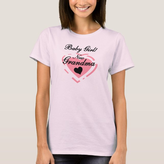 Nouveau Grand-mère Baby Girl Tshirts et cadeaux (Devant)