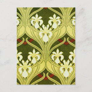 Nouveau in Spring Green Postkarte
