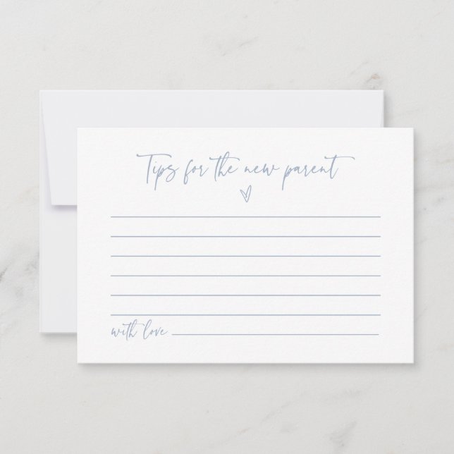 Nouveau jeu d'activité Baby shower de carte consei (Devant)