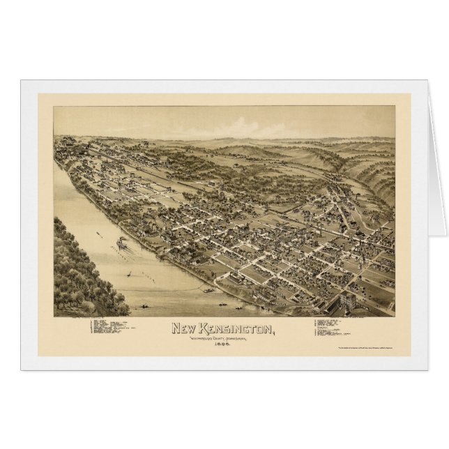 Nouveau Kensington, carte panoramique de PA - 1896 (Devant horizontal)