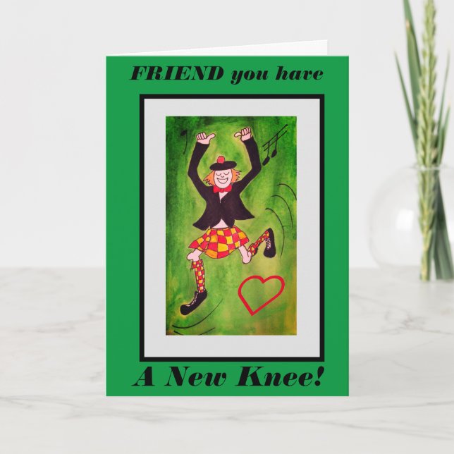 Nouveau Knees Highland carte de danseur pour ami (Devant)