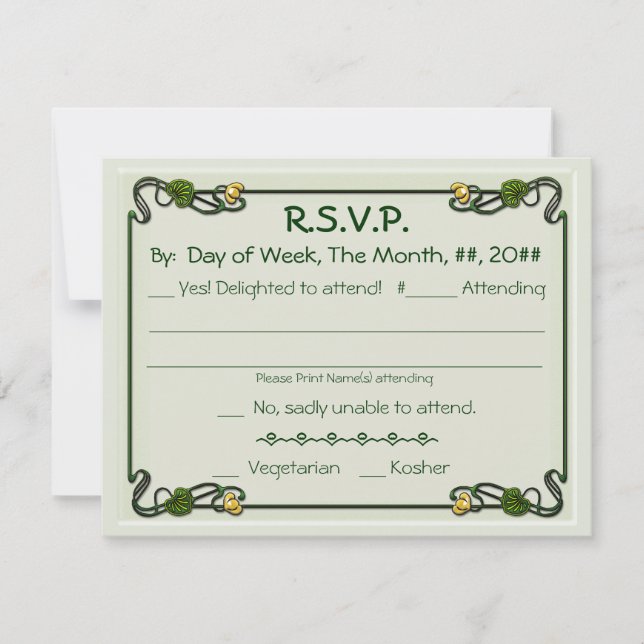 Nouveau Lilies (Carte de réponse à l'invitation) (Devant)