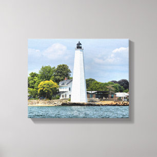 Nouveau London Harbour Lighthouse CT toile enroulé
