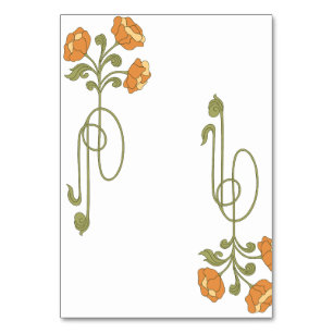 Nouveau Mariage floral Numéros de table
