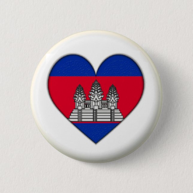 NOUVEAU ! ! - MARQUE DE BADGE DE COEUR DE CAMBODGE (Devant)