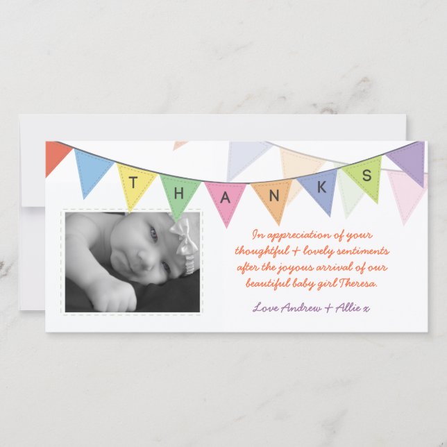 Nouveau Merci Cadeau bébé Glossy Photocard (Devant)